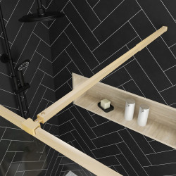 Paroi de douche avec volet Golden Edge 120 + 40 x 200 cm AURLANE Paroi de douche avec volet Golden Edge 120 + 40 x 200 cm AURLANE