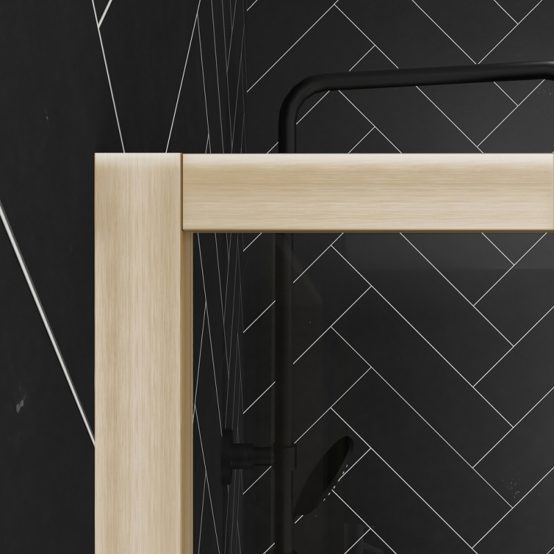 Paroi de douche avec volet Golden Edge 120 + 40 x 200 cm AURLANE Paroi de douche avec volet Golden Edge 120 + 40 x 200 cm AURLANE