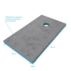 Rehausse pour receveur de douche à carreler 90 x 160 cm AURLANE Rehausse pour receveur de douche à carreler 90 x 160 cm AURLANE