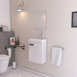 Meuble lave-mains Sweet blanc 41 x 50 x 22 cm AURLANE Meuble lave-mains Sweet blanc 41 x 50 x 22 cm AURLANE