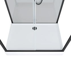 Cabine de douche Trendy rectangulaire avec receveur bas 80 x 110 x 215 cm AURLANE