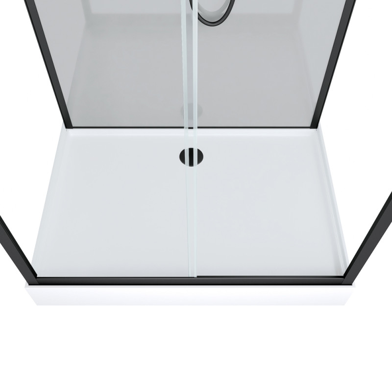 Cabine de douche Trendy rectangulaire avec receveur bas 80 x 110 x 215 cm AURLANE