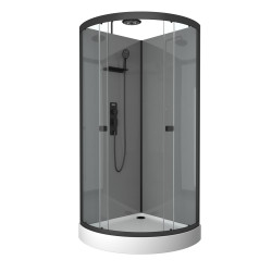 Cabine de douche Grey Touch 1/4 de rond 90 x 90 x 215 cm AURLANE