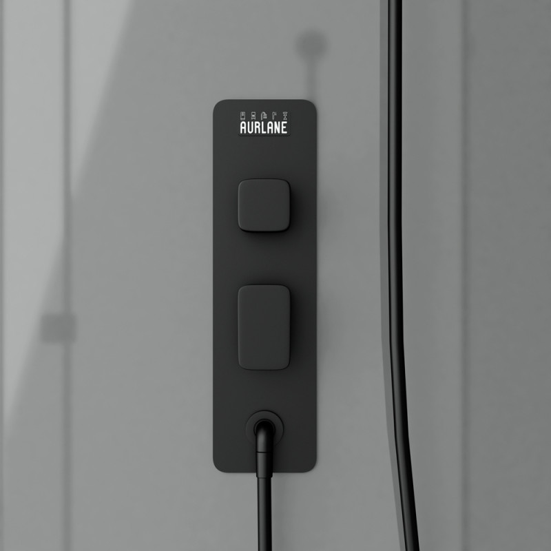 Cabine de douche Grey Touch 1/4 de rond 90 x 90 x 215 cm AURLANE