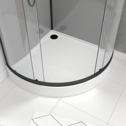 Cabine de douche Grey Touch 1/4 de rond 90 x 90 x 215 cm AURLANE