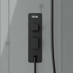 Cabine de douche Grey Touch rectangulaire avec receveur bas 80 x 110 x 215 cm AURLANE