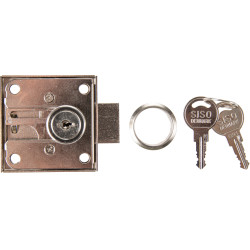Serrure meuble acier nickelé – Axe variable sécurisé | TEKNIBOX