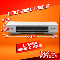 Chauffage céramique mural Wifi 2000 W WARMTECH Chauffage céramique mural Wifi 2000 W WARMTECH