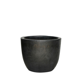 Pot en céramique émaillée anthracite Ø 21 x 18 cm