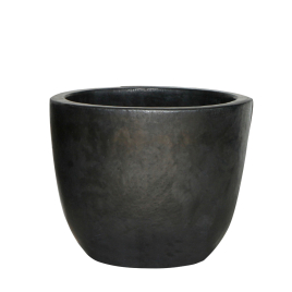 Pot en céramique émaillée anthracite Ø 30 x 24 cm