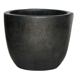 Pot en céramique émaillée anthracite Ø 39 x 31 cm