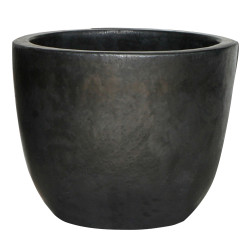 Pot en céramique émaillée anthracite Ø 39 x 31 cm