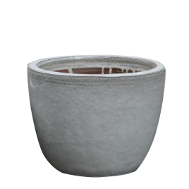 Pot en céramique émaillée blanc Ø 30 x 24 cm
