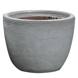 Pot en céramique émaillée blanc Ø 39 x 31 cm