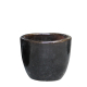 Pot en céramique émaillée noir Ø 21 x 18 cm