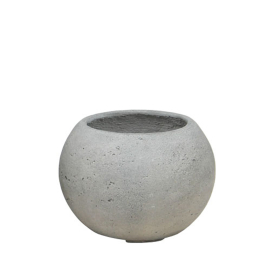 Pot sphérique en ciment Ø 15 x 11 cm
