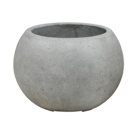Pot sphérique en ciment Ø 24 x 17 cm