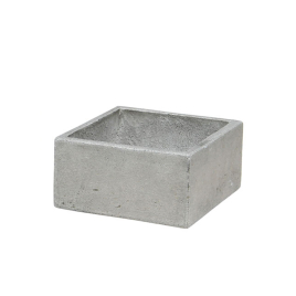 Pot carré en ciment 20 x 20 x 11 cm