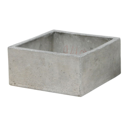 Pot carré en ciment 25 x 25 x 12 cm