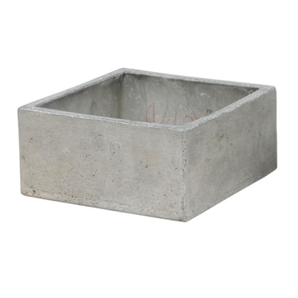 Pot carré en ciment 25 x 25 x 12 cm