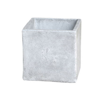 Pot carré en ciment 17 x 17 x 18 cm