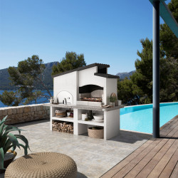Barbecue béton avec four New Zealand 2