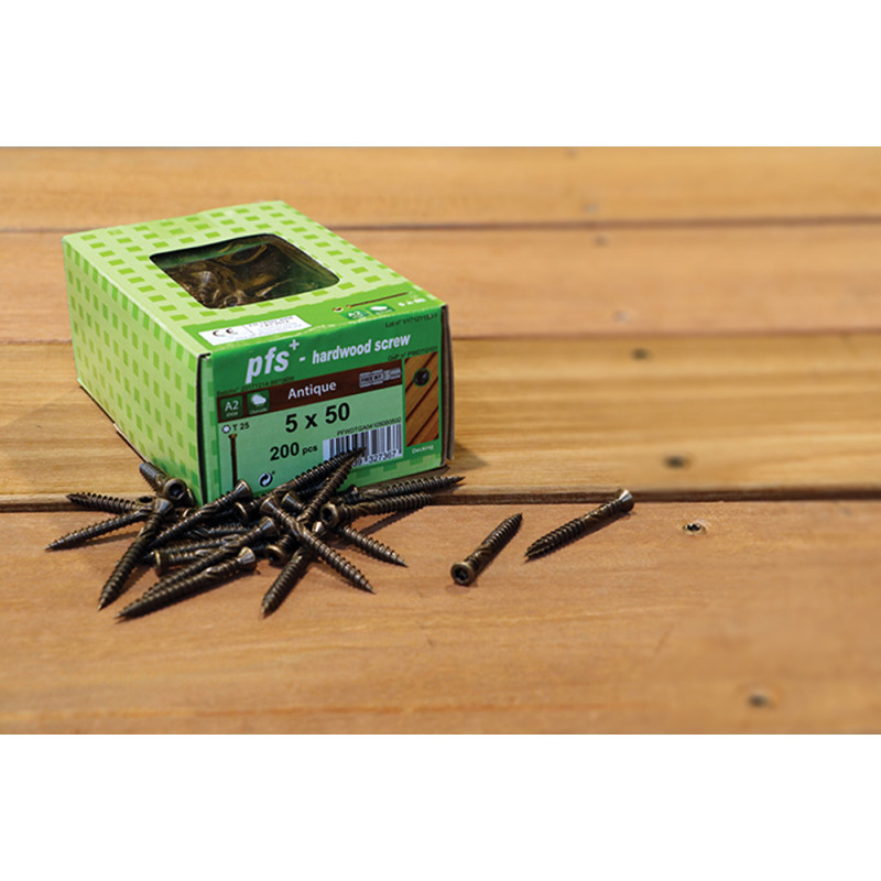 Vis à bois dur double filet 5 x 50 mm 200 pièces Vis à bois dur double filet 5 x 50 mm 200 pièces
