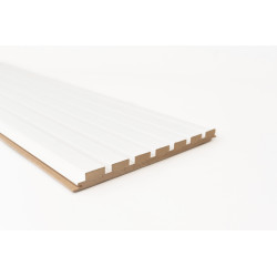 Lambris revêtu Latt blanc à peindre 30 x 277 x 2 cm 2 pièces MAESTRO