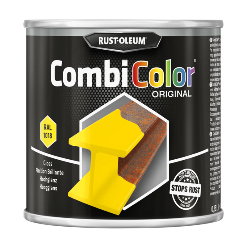 Laque CombiColor jaune zinc brillant 0,25 L RUST-OLEUM