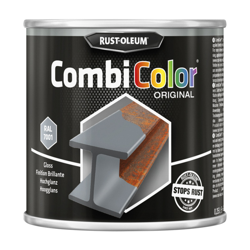 Laque CombiColor gris argent brillant 0,25 L RUST-OLEUM