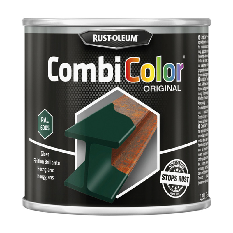 Laque CombiColor vert mousse brillant 0,25 L RUST-OLEUM