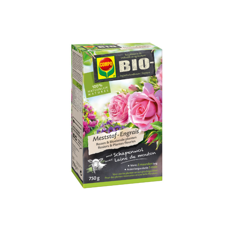 Engrais Rosiers & Plantes Fleuries Bio 0,75 kg COMPO