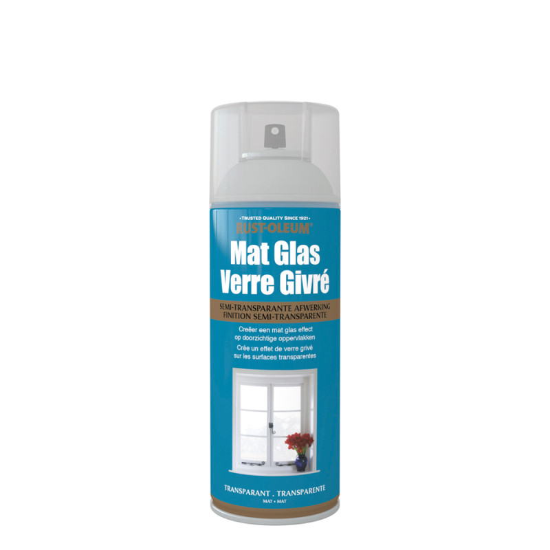 Peinture en spray Verre Givré mat 0,4 L RUST-OLEUM