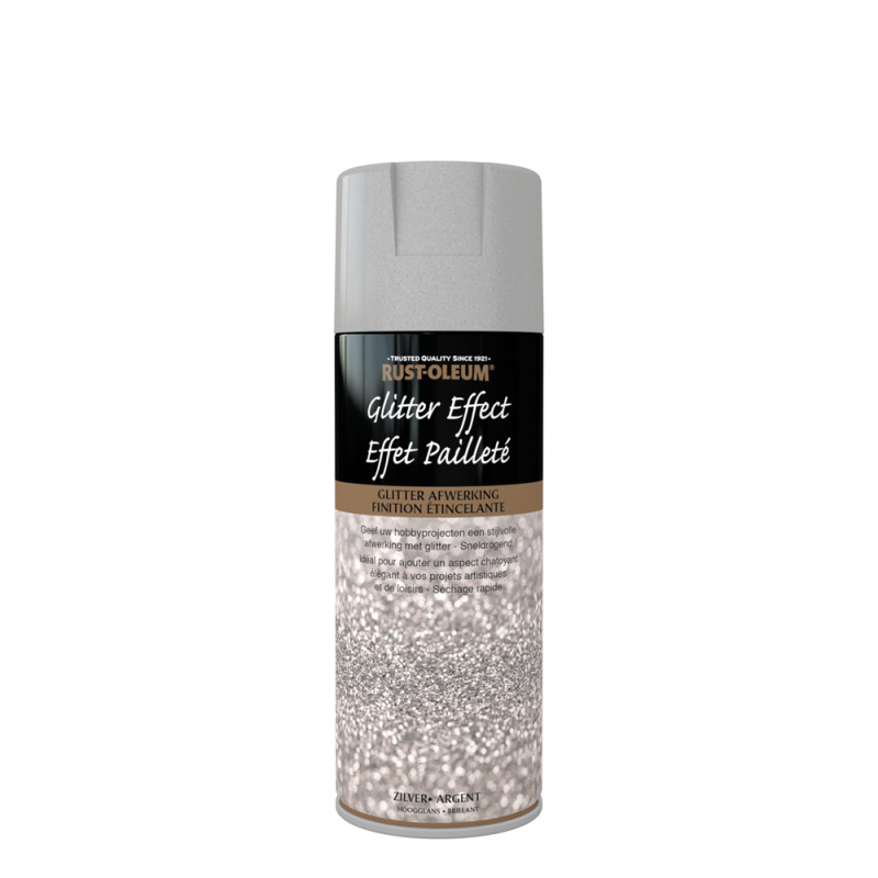 Peinture en spray Effet Pailleté argent brillant 0,4 L RUST-OLEUM