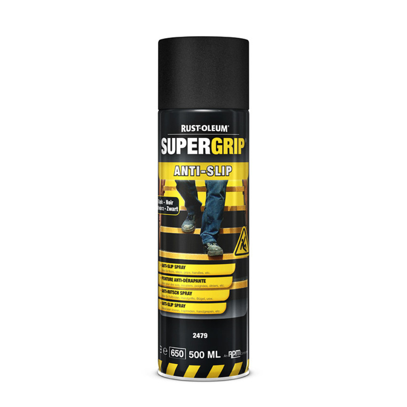 Peinture anti-dérapante Supergrip noire 0,5 L RUST-OLEUM