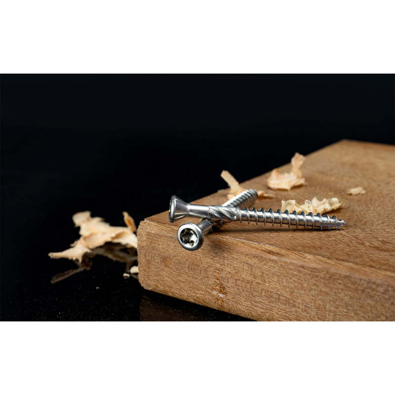 Vis à bois dur double filet 5 x 60 mm 195 pièces Vis à bois dur double filet 5 x 60 mm 195 pièces