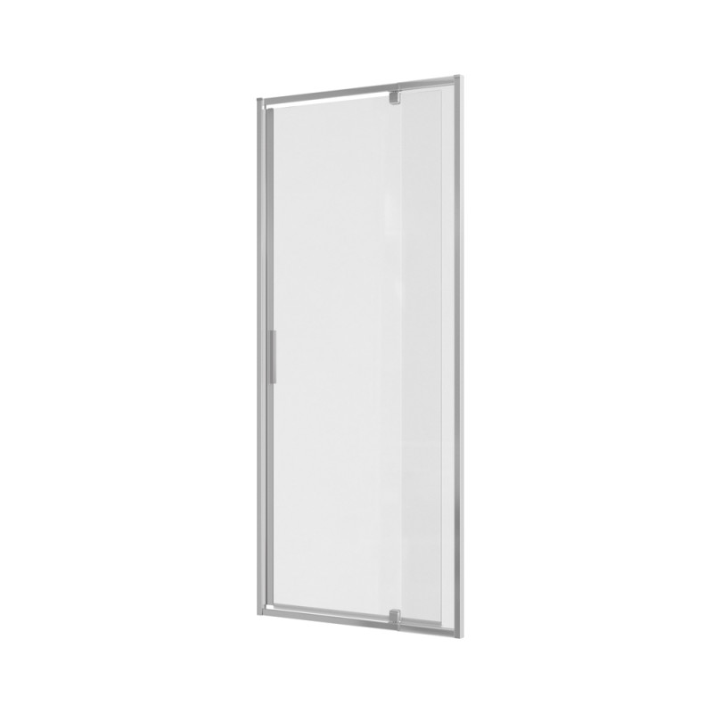 Porte de douche pivotante extensible transparente Laja chrome 100 x 200 cm ALLIBERT