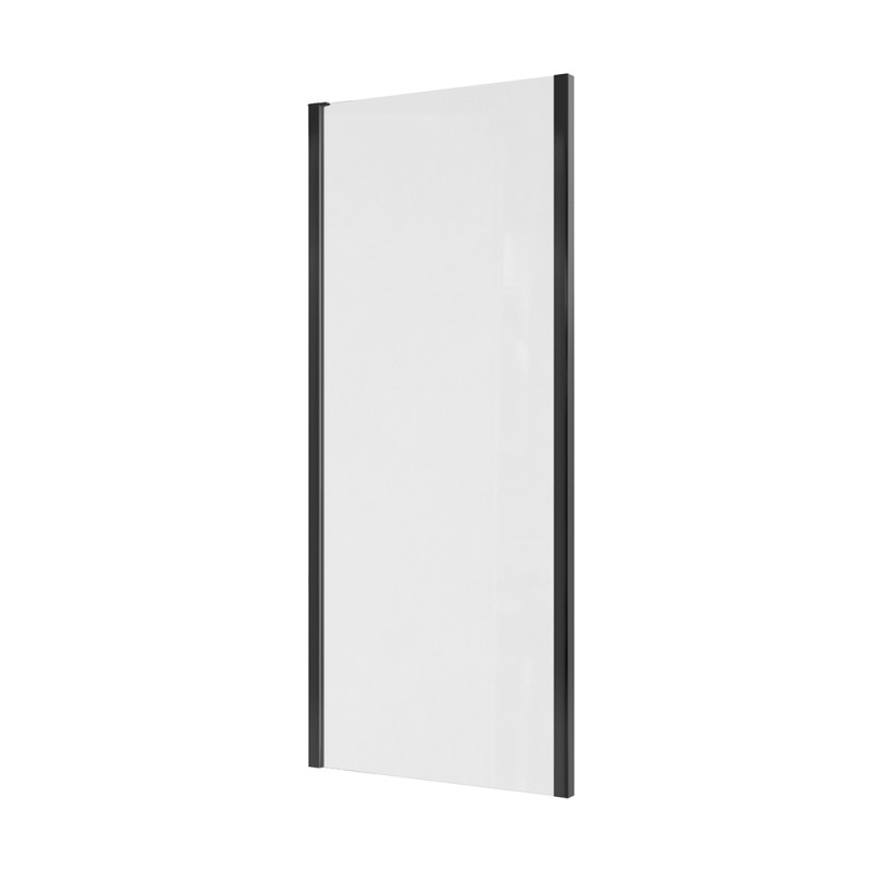 Paroi de douche fixe transparente Laja noire 80 x 200 cm ALLIBERT