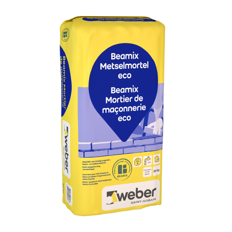 Mortier de maçonnerie eco 20 kg WEBER BEAMIX