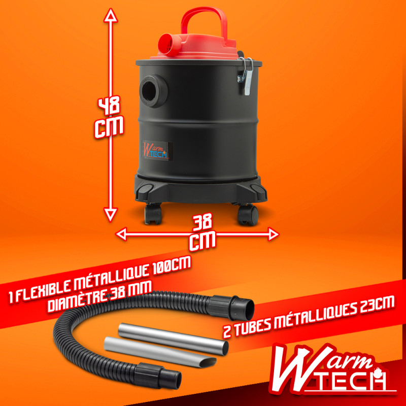 Vide-cendres 20 L 1200 W WARMTECH Vide-cendres 20 L 1200 W WARMTECH