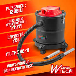 Vide-cendres 20 L 1200 W WARMTECH Vide-cendres 20 L 1200 W WARMTECH