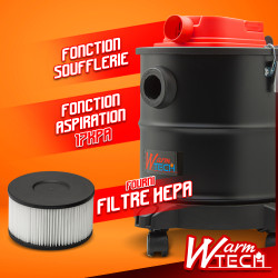 Vide-cendres 20 L 1200 W WARMTECH Vide-cendres 20 L 1200 W WARMTECH