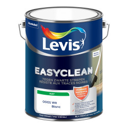 Peinture pour murs Easyclean Traces noires blanc mat 5 L LEVIS