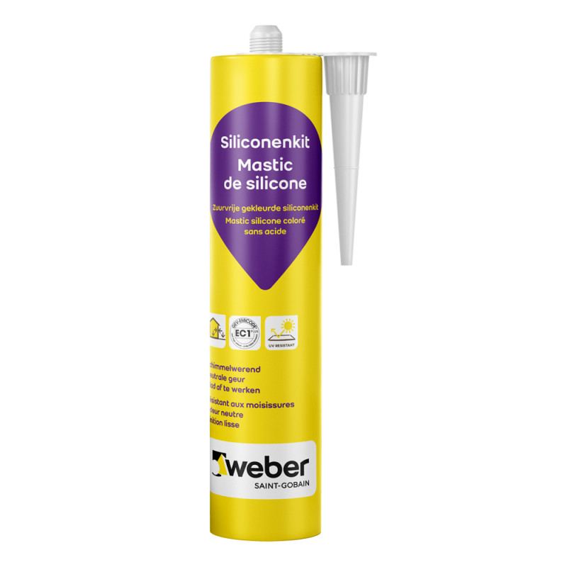 Mastic silicone blanc 300 ml WEBER BEAMIX