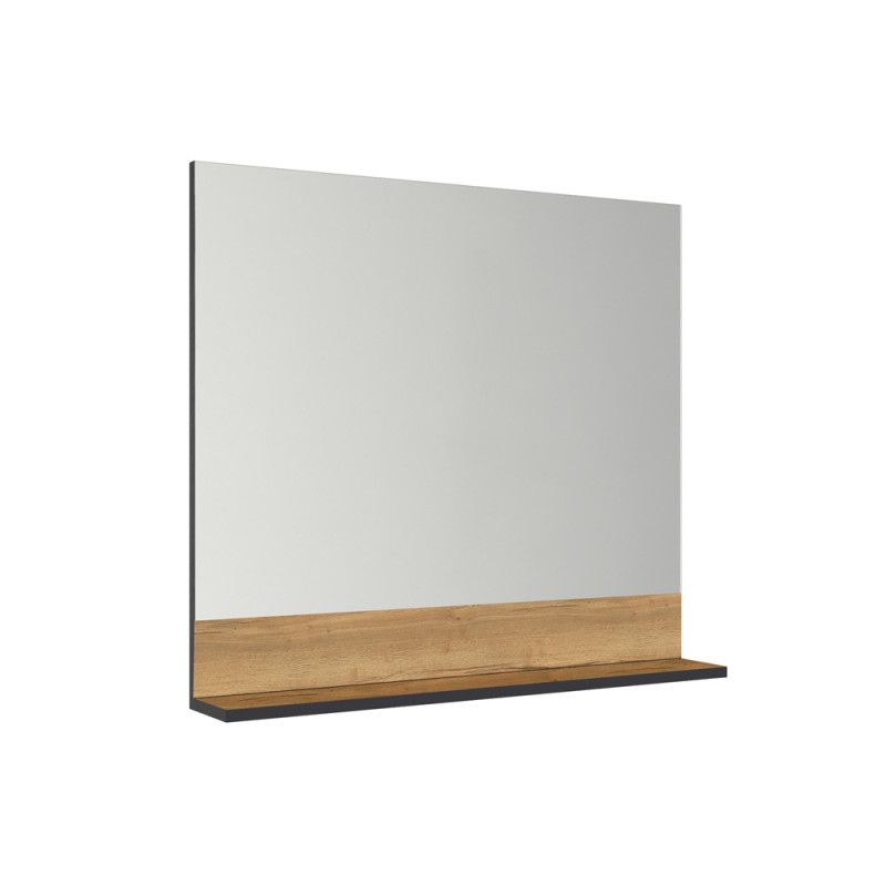 Miroir avec tablette Loft Game chêne Halifax 80 cm ALLIBERT