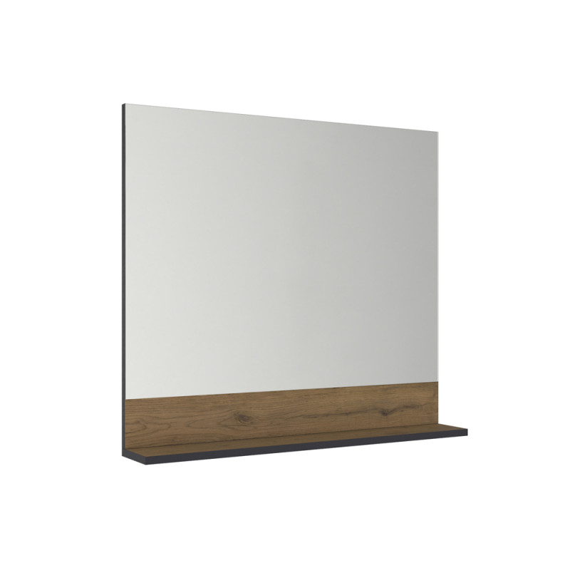 Miroir avec tablette Loft Game chêne cognac 80 cm ALLIBERT