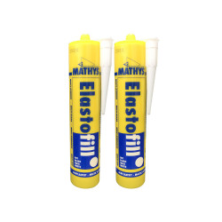 Mastic acrylique et recouvrable Elastofill blanc 310 ml Duopack MATHYS