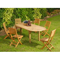 Table de jardin extensible Durban 160-220 x 74 x 100 cm