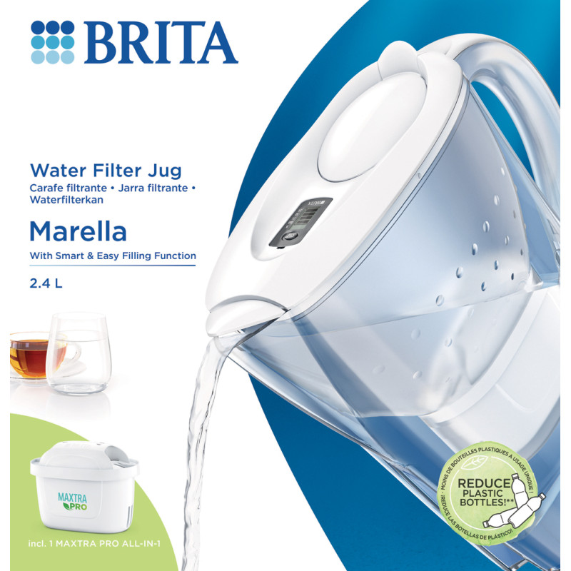 Carafe filtrante Marella cool white 2,4 L BRITA