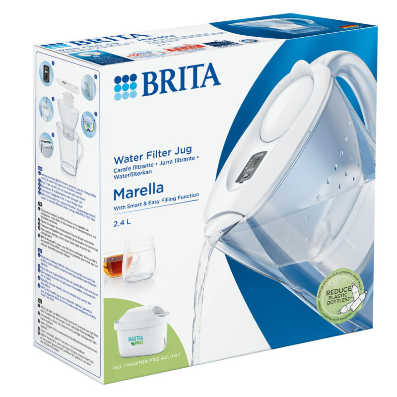 Carafe filtrante Marella cool white 2,4 L BRITA